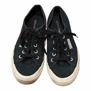 Superga Black Canvas Sneakers
